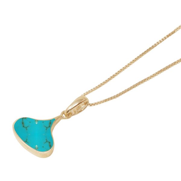 Yellow Gold Turquoise Pendant