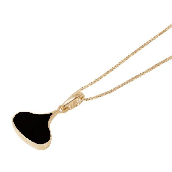 Yellow Gold Whitby Jet Pendant