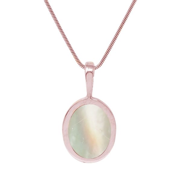 Rose Gold Mother of Pearl Oval Pendant