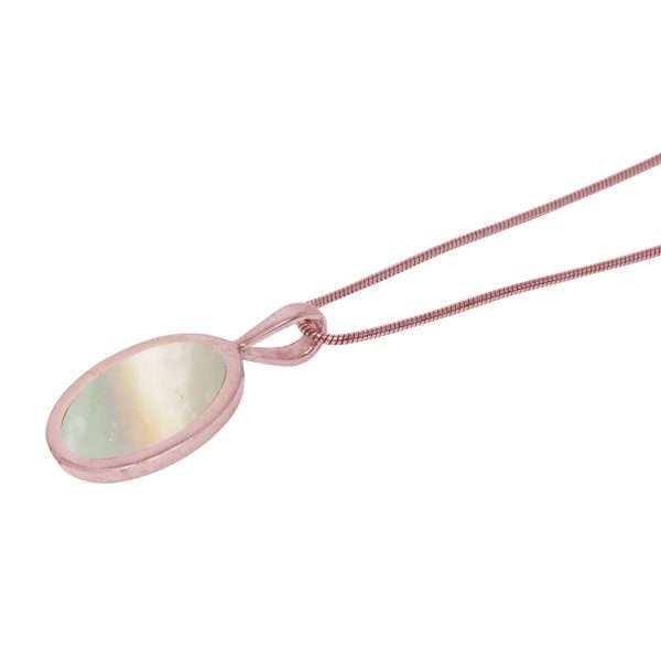 Rose Gold Mother of Pearl Oval Pendant