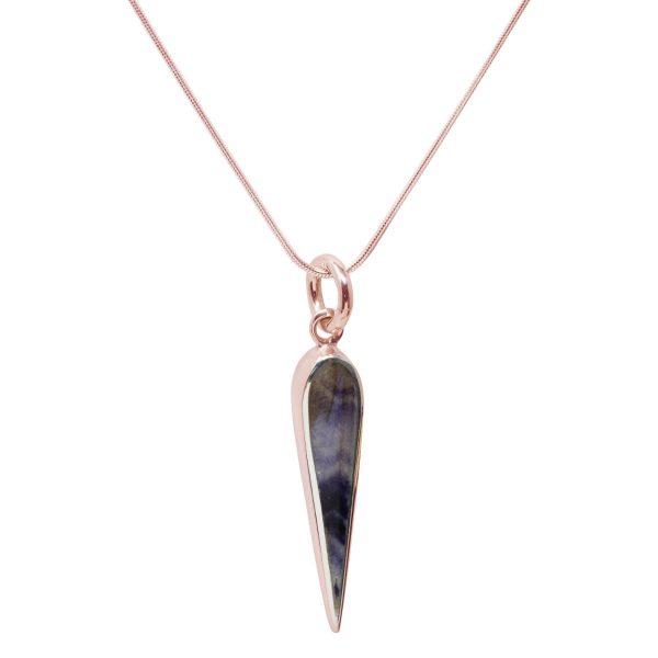 Rose Gold Blue John Pendant