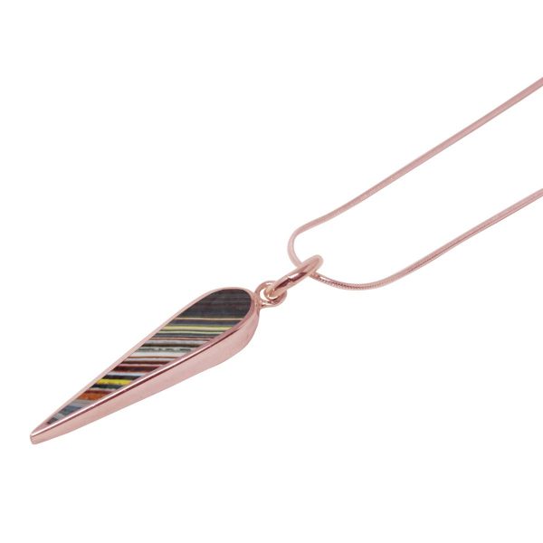 Rose Gold Fordite Pendant