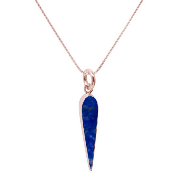 Rose Gold Lapis Pendant