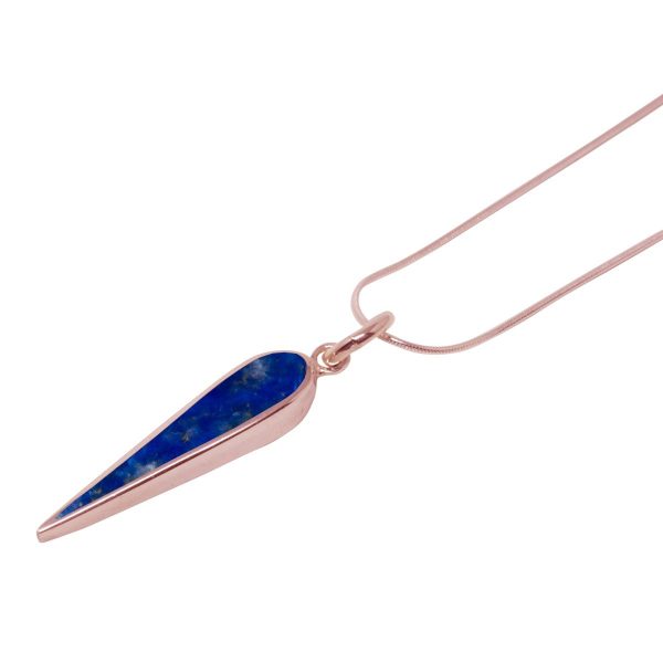 Rose Gold Lapis Pendant