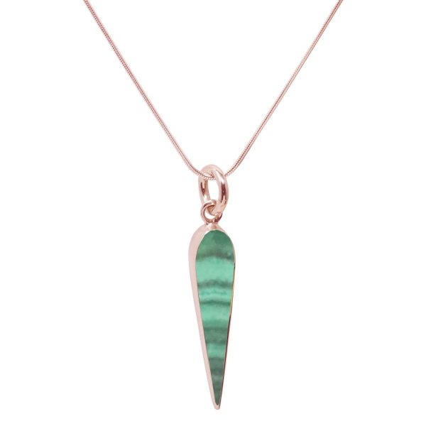 Rose Gold Malachite Pendant