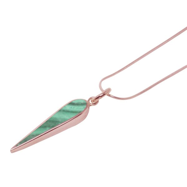 Rose Gold Malachite Pendant