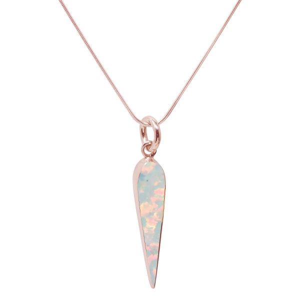 Rose Gold Opalite Sun Ice Pendant