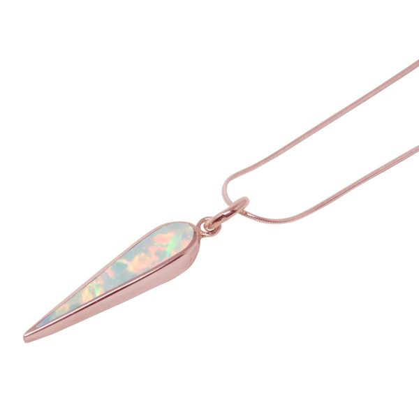 Rose Gold Oplaite Sun Ice Pendant