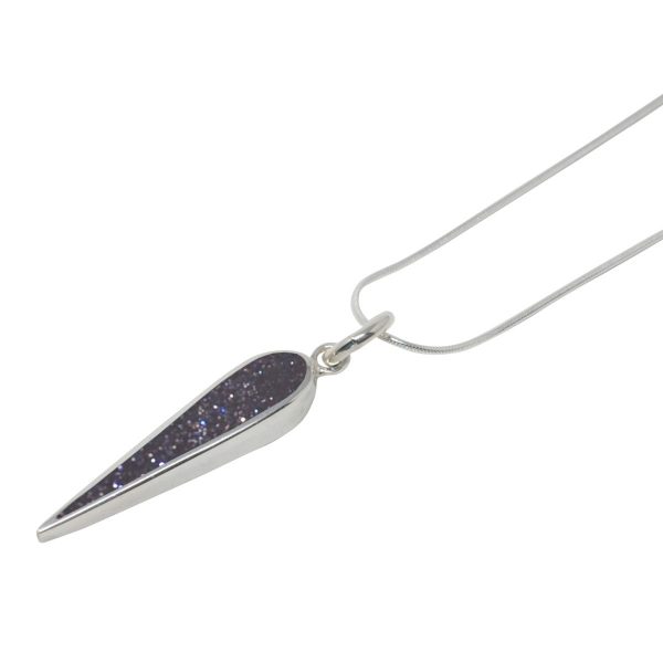 Silver Blue Goldstone Pendant