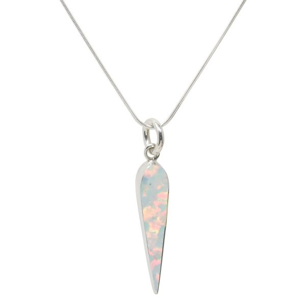 Silver Opalite Sun Ice Pendant