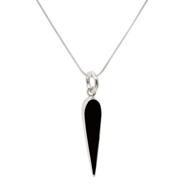 Silver Whitby Jet Pendant