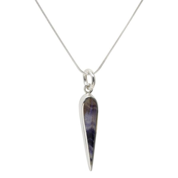 White Gold Blue John Pendant