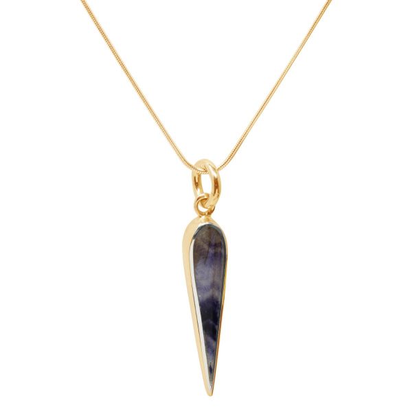 Yellow Gold Blue John Pendant