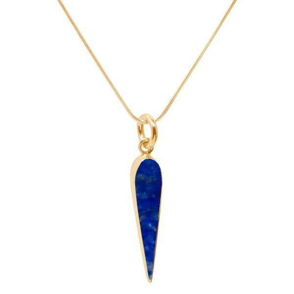 Yellow Gold Lapis Pendant