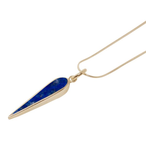 Yellow gold Lapis Pendant