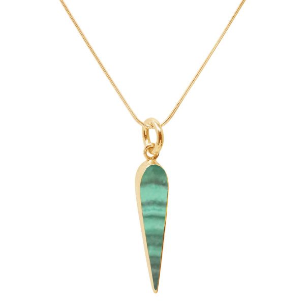 Yellow Gold Malachite Pendant