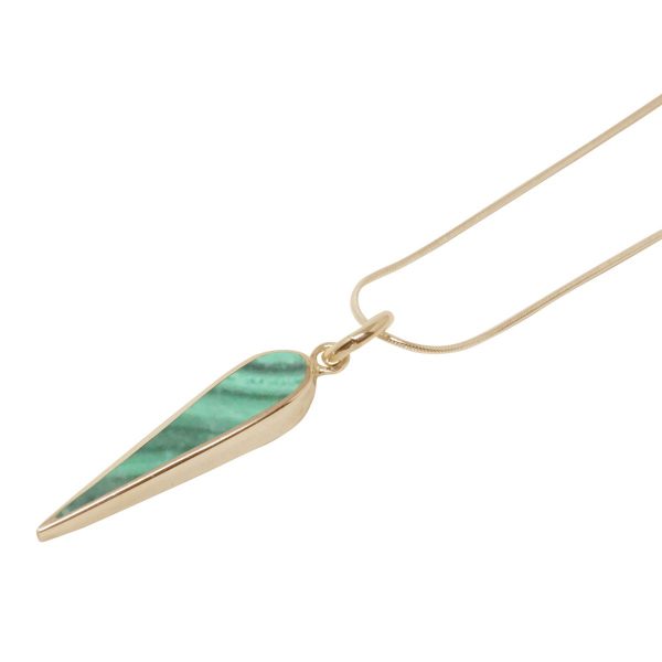 Yellow Gold Malachite Pendant