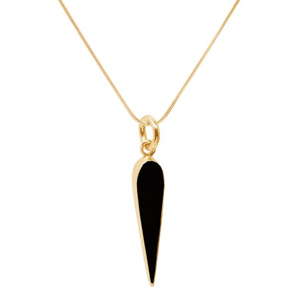 Yellow Gold Whitby Jet Pendant