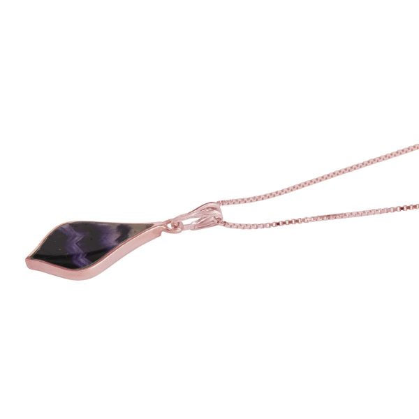 Rose Gold Blue John Pendant