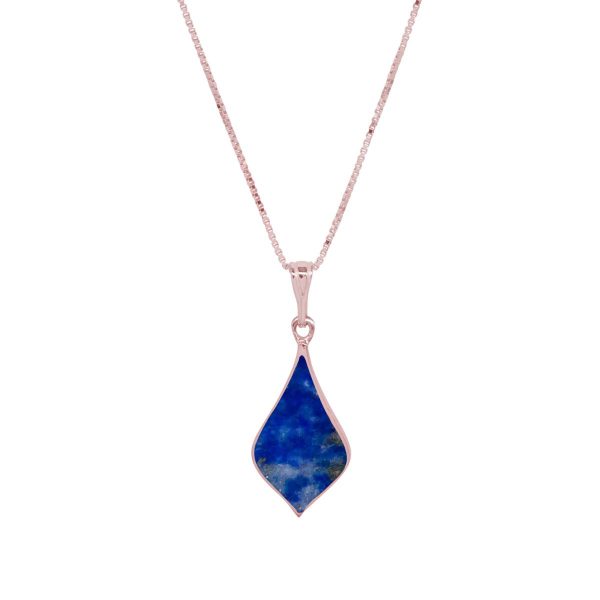 Rose Gold Lapis Pendant