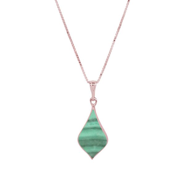 Rose Gold Malachite Pendant