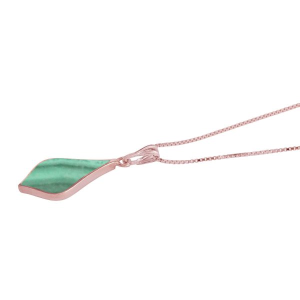 Rose Gold Malachite Pendant