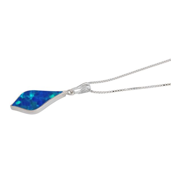 Silver Opalite Cobalt Blue Pendant