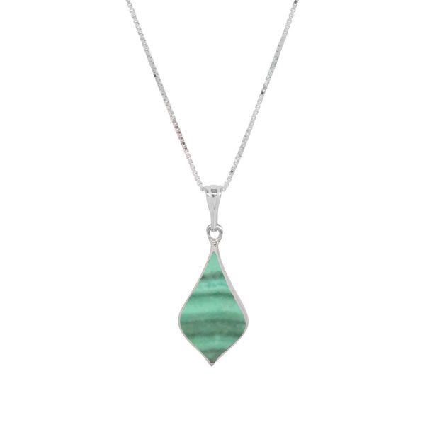 Silver Malachite Pendant