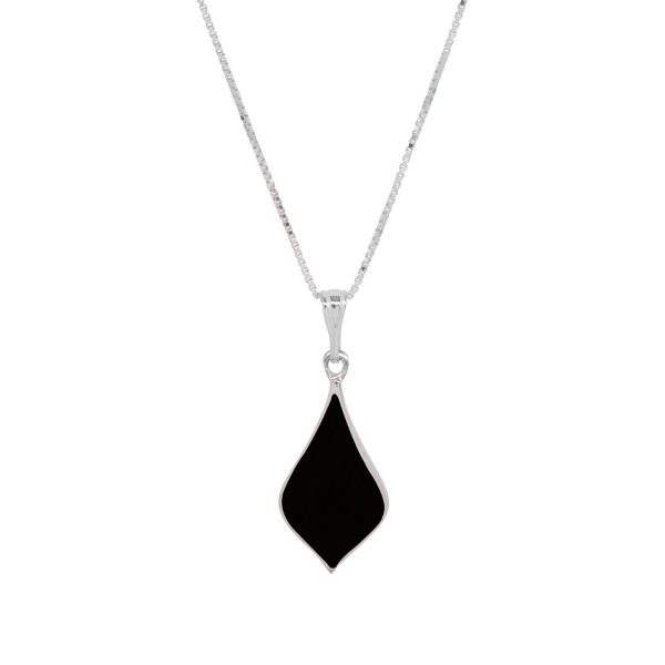 Silver Whitby Jet Pendant