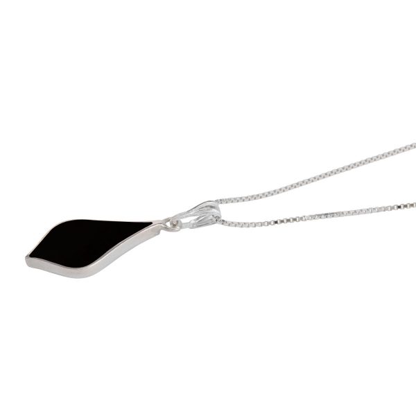 Silver Whitby Jet Pendant