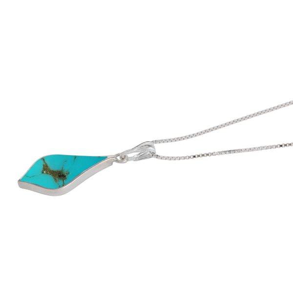 White Gold Turquoise Pendant