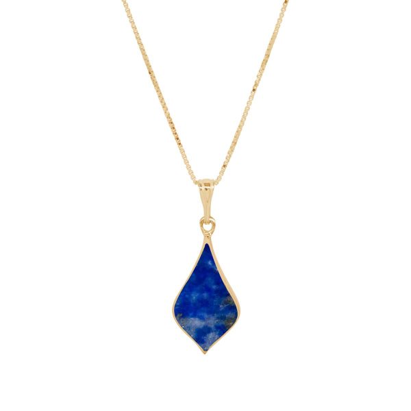 Yellow Gold Lapis Pendant