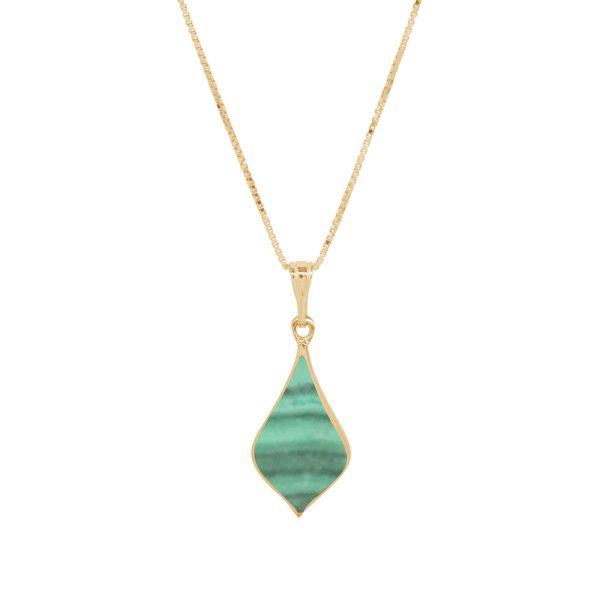 Yellow Gold Malachite Pendant