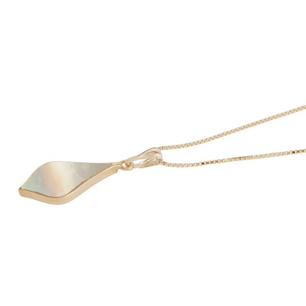 Yellow Gold Mother of Pearl Pendant