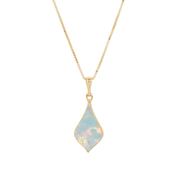 Yellow Gold Opalite Sun Ice Pendant