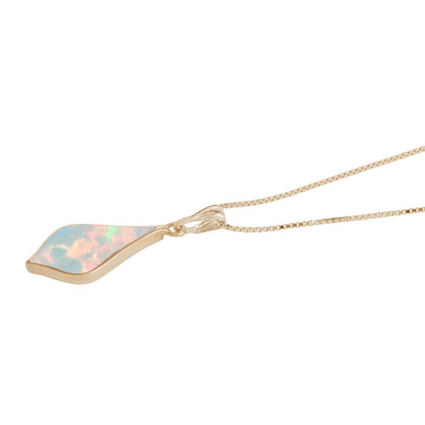 Yellow Gold Opalite Sun Ice Pendant