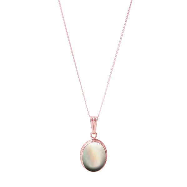 Rose Gold Mother of Pearl Oval Pendant