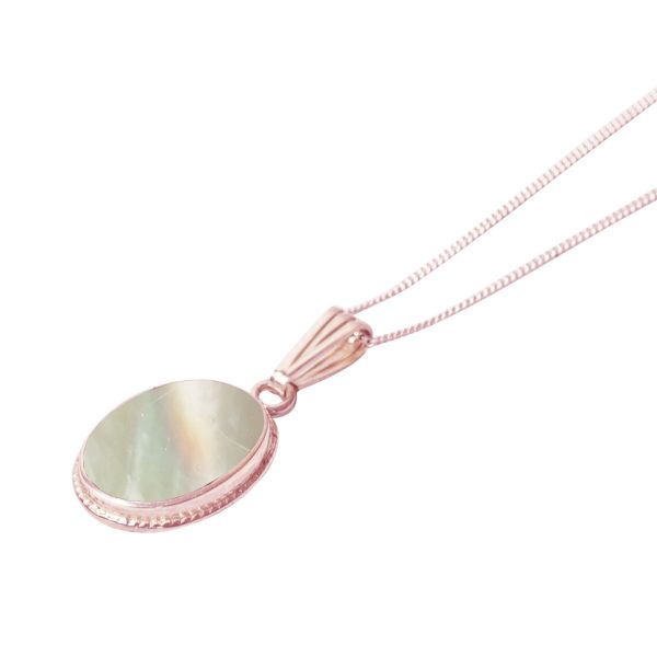 Rose Gold Mother of Pearl Oval Pendant