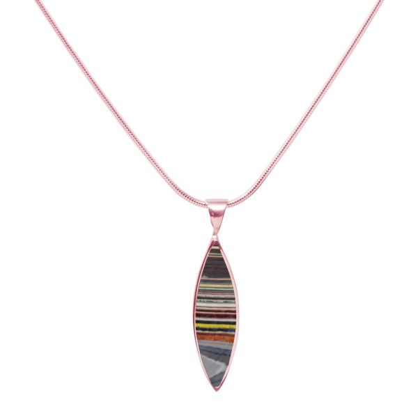 Rose Gold Fordite Pendant