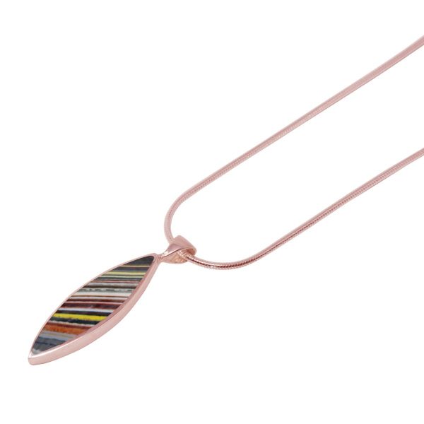 Rose Gold Fordite Pendant