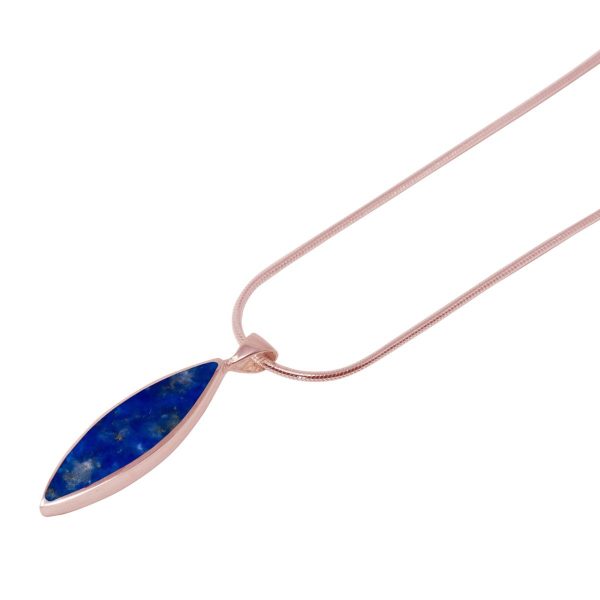 Rose Gold Lapis Pendant