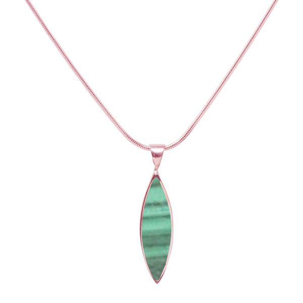 Rose Gold Malachite Pendant