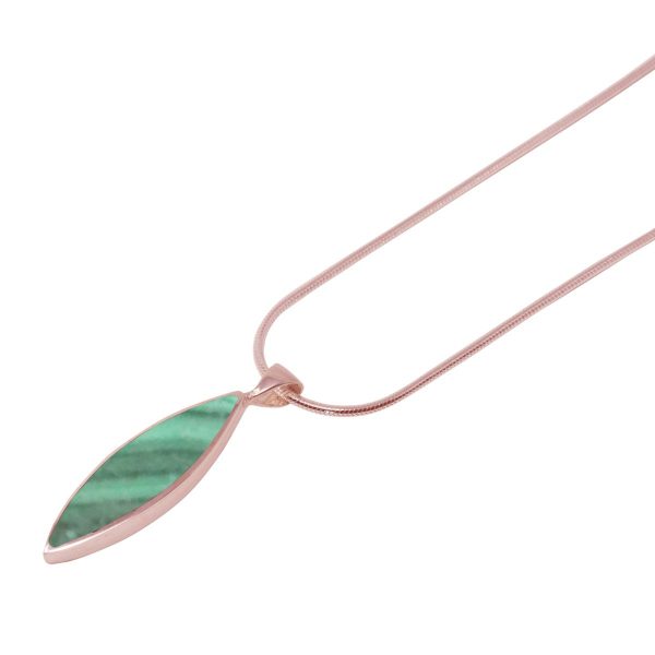 Rose Gold Malachite Pendant