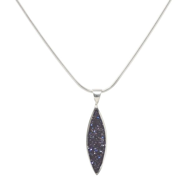 Silver Blue Goldstone Pendant