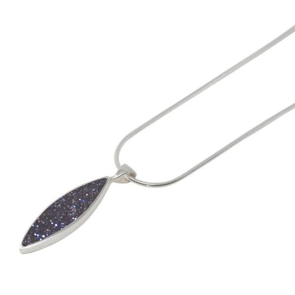 Silver Blue Goldstone Pendant