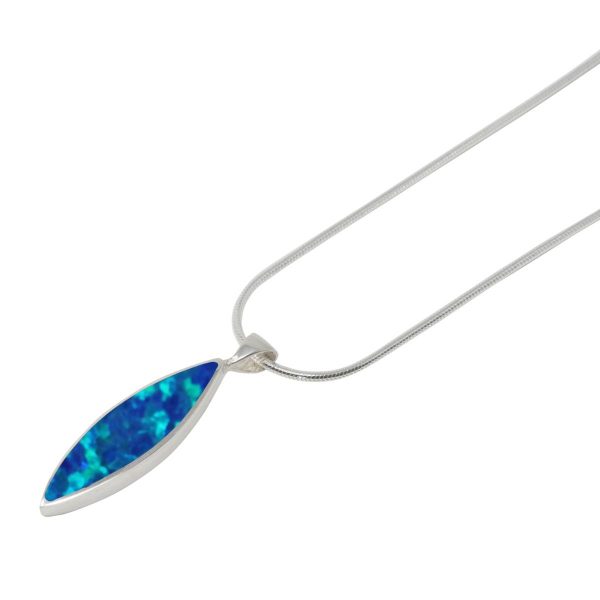 Silver Opalite Cobalt Blue Pendant