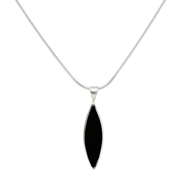 Silver Whitby Jet Pendant