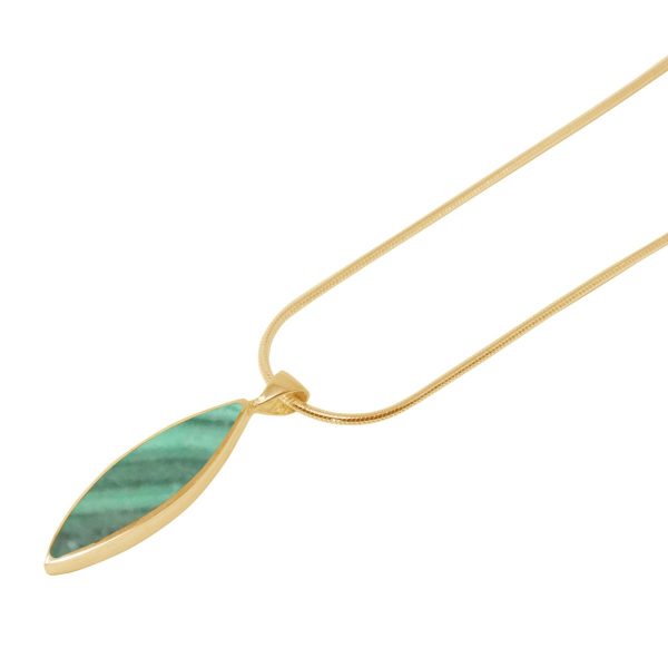 Yellow Gold Malachite Pendant