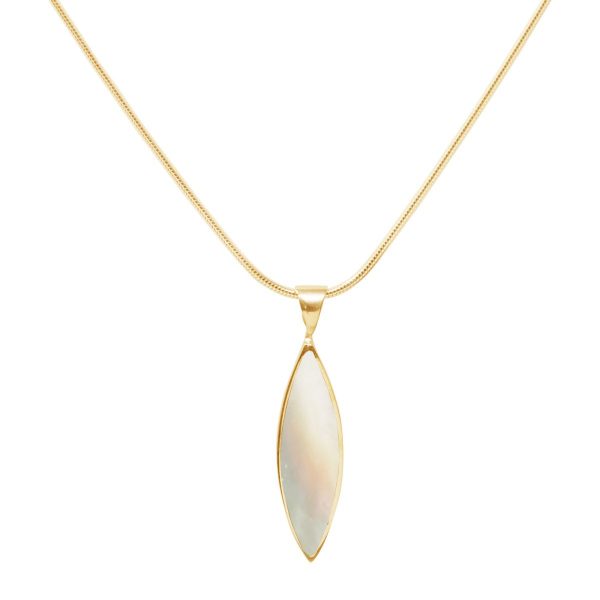 Yellow Gold Mother of Pearl Pendant