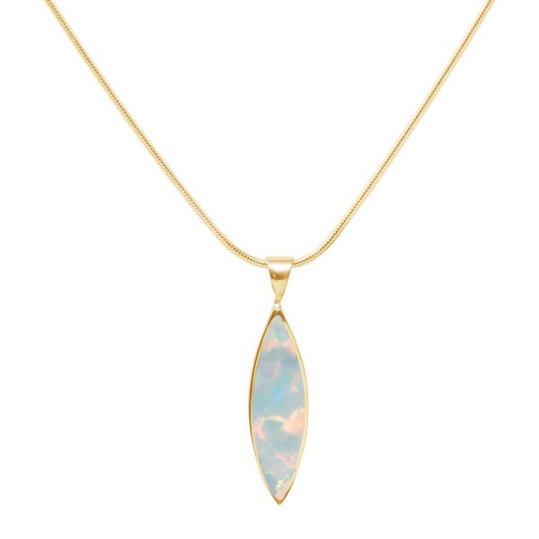 Yellow Gold Opalite Sun Ice Pendant